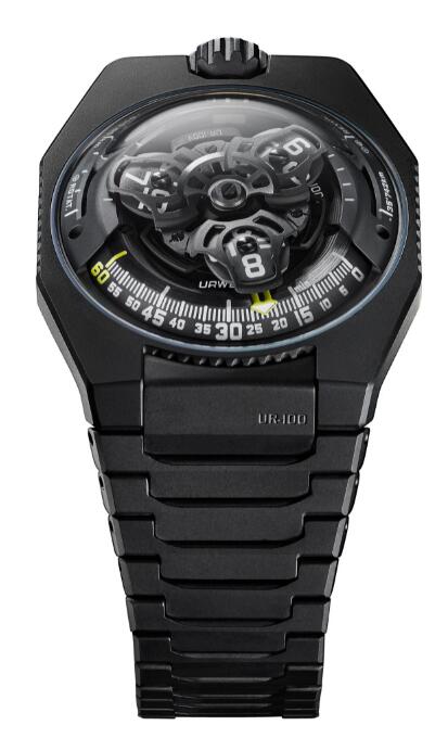 Review Urwerk UR-100V Full Black Titanium Jacket Replica Watch - Click Image to Close